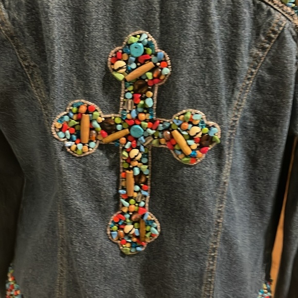 Vintage Signature Gordon & James Embroidered Jean jacket, size M, EUC - Picture 6 of 9